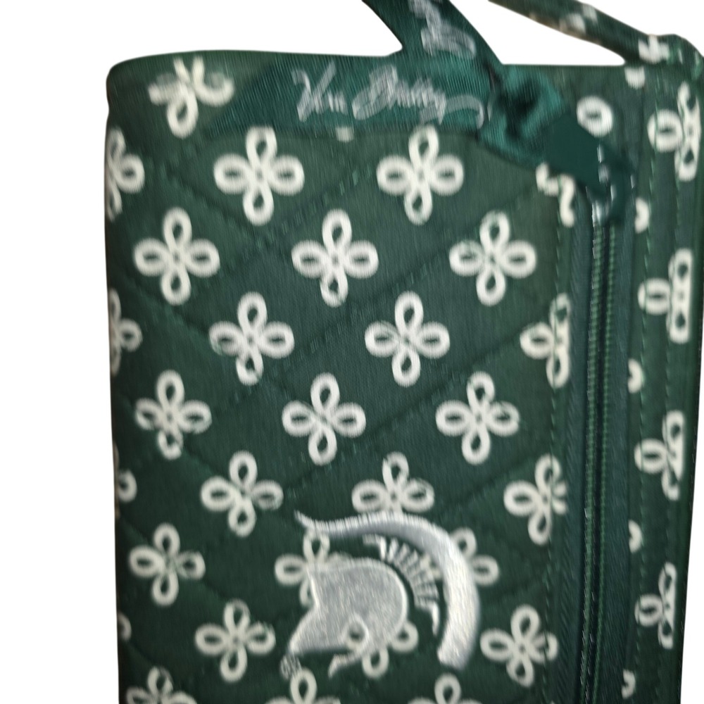 Vera Bradley Michigan State Spartans Green‎ Quilted Cotton Wristlet Wallet MSU - Picture 2 of 7